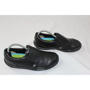 Kuru Kivi Leather Black Slip On Plantar Fasciitis Comfort Shoes Womens 8
